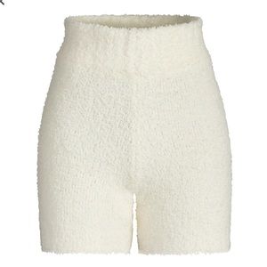 Skims Cozy Knit Shorts in Bone / White. S/M. Never worn